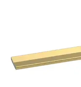 Sprchovacie kúty HANSGROHE - RainDrain Flex Lineárny sprchový žľab s nerezovým roštom 800, do priestoru, skrátiteľný, leštený vzhľad zlata 56044990