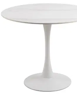 Stoly do jedálne Jedálenský stôl Malta Biely 90cm