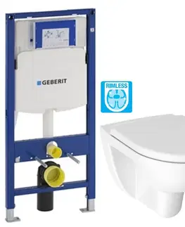 Kúpeľňa GEBERIT Duofix bez tlačidla + WC JIKA LYRA PLUS RIMLESS + SEDADLO duraplastu SLOWCLOSE 111.300.00.5 LY2