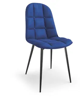 Jedálenské stoličky HALMAR K417 jedálenská stolička granátová (Velvet) / čierna