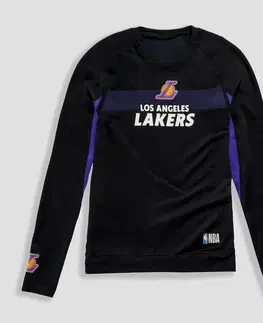 tričká Detské spodné tričko NBA Lakers s dlhým rukávom čierne