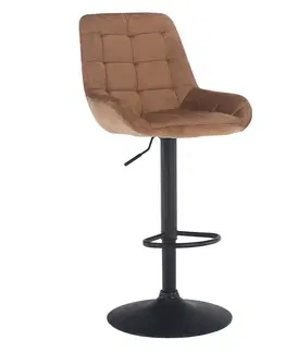 Barové stoličky Barová stolička, hnedá Velvet látka, CHIRO NEW
