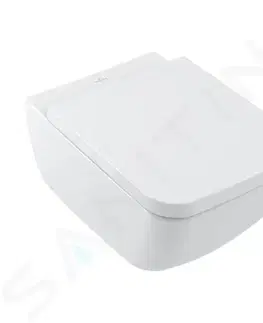 Záchody VILLEROY & BOCH - Collaro Závesné WC s doskou SoftClosing, DirectFlush, CeramicPlus, biela 4626HSR1