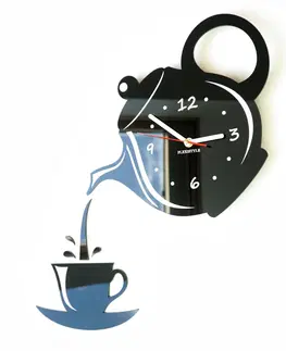Hodiny Kuchynské hodiny šálka Flex z52, 45 cm, čierne