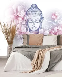 Samolepiace tapety Samolepiaca tapeta Budha s kvetmi sakury