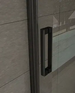 Sprchovacie kúty H K - Sprchové dvere jednokrídlové BLACK SAFIR D1 100, 98,7-101,7x 200 cm SE-BLACKSAFIRD1100SET