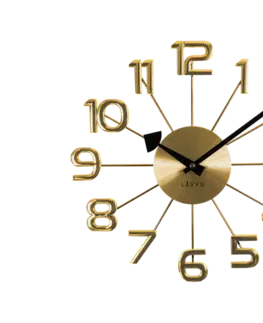 Hodiny Nástenné hodiny LAVVU LCT1041 DESIGN Numerals, zlaté, 37cm