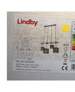Svietidlá Lindby Lindby - Luster na lanku RUKAIA 4xE27/42W/230V 