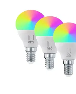 Žiarovky  NEO LITE SMART sada 3x žárovka LED E14 6W RGB+CCT barevná a bílá, stmívatelná, Wi-Fi, P45, TUYA