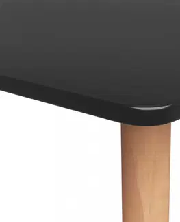 Barové stoličky Barový stôl MDF / kov Dekorhome Čierna