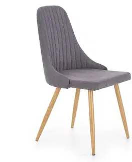Čalúnené stoličky Stolička K285 tkanina/kov tmavý popol 56x49x91