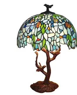 Stolové lampy Clayre&Eef Stolová lampa 5LL-6115 v štýle Tiffany