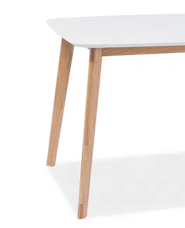 Jedálenské stoly MOSO I jedálenský stôl 120 x 70, dub/biela