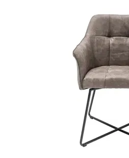 Stoličky - moderné LuxD 21789 Dizajnová stolička Giuliana taupe