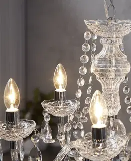 Osvetlenie Závesná lampa SEATTLE luster Dekorhome Priehľadná