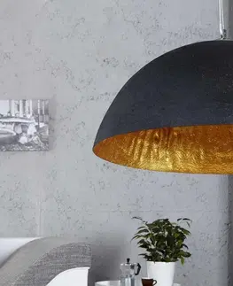 Svietidlá LuxD 16710 Lampa Glimer 50cm čierno-zlatá závesné svietidlo