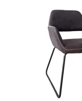 Stoličky - moderné LuxD 21623 Dizajnová stolička Derrick, antik sivá