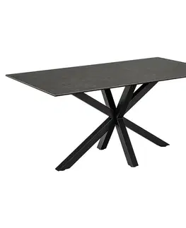 Jedálenské stoly Stôl Kobi Čierna Ceramika 160x90