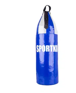 Boxovacie vrecia a hrušky Detské boxovacie vrece SportKO MP8 24x70cm / 8kg červeno-biela