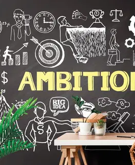 Tapety citáty a nápisy Tapeta motivačná tabuľa - Ambition