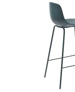 Barové stoličky Furniria Dizajnová barová stolička Jensen petrolejová