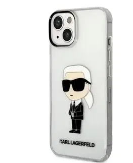 Puzdrá na mobilné telefóny Zadný kryt Karl Lagerfeld IML Ikonik NFT pre Apple iPhone 14, transparentná 57983112422