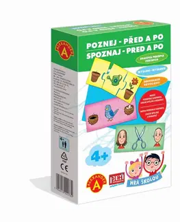 Hračky spoločenské hry pre deti PEXI - Pexi Hra Školou - Spoznaj - Pred A Po