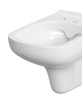 Záchody CERSANIT - SET 652 ZÁVESNÁ WC MISA COLOUR NEW CLEANON so sedadlom DUR ANTI Softclose K701-042