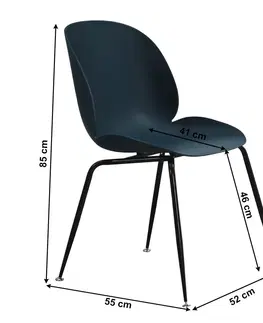 Stoličky Jedálenská stolička, tmavomodrá/čierna, SONAIA