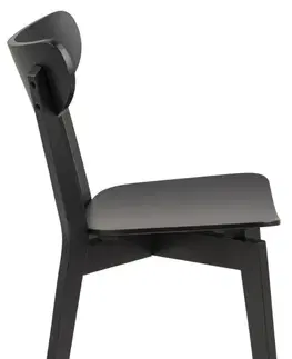 Stoličky - drevené Dkton 23630 Dizajnová jedálenská stolička Nieves, čierna