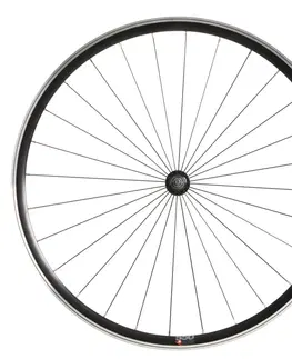 bicykle Predné koleso na fixie 28 palcov, dvojstenný ráfik Elops 500 čierne
