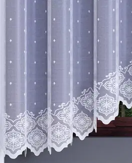 Záclony Forbyt, Hotová záclona alebo balkónový komplet, Xenie, biela 300 x 140 cm