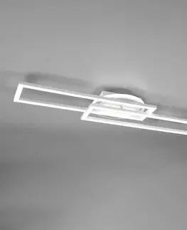 Stropné svietidlá Reality Leuchten Stropné LED svetlo Twister, otočné, remote, biela