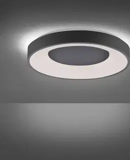 Stropné svietidlá Lindby Lindby Naraika LED stropné svietidlo, 48 cm, antracitová farba