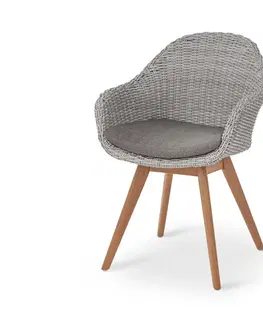 Outdoor Chairs Škrupinová stolička s polyratanovým výpletom