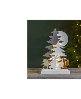Vianočné dekorácie Eglo Eglo 411292 - LED Vianočná dekorácia FOREST FRIENDS 10xLED/0,03W/2xAA 