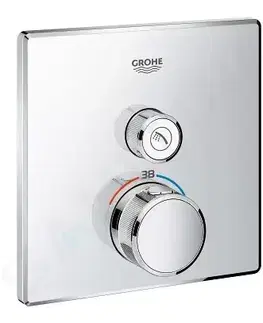 Kúpeľňové batérie GROHE - Grohtherm SmartControl Termostatická sprchová batéria pod omietku s 1 ventilom, chróm 29123000