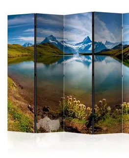 Paravány Paraván Lake with mountain reflection Switzerland Dekorhome 225x172 cm (5-dielny)