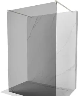Sprchové dvere MEXEN/S - Kyoto samostatne stojaca sprchová zástena 120 x 200, grafit 8 mm, nikel kartáčovaná 800-120-002-97-40