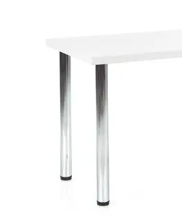 Jedálenské stoly HALMAR Modex 90 jedálenský stôl biela / chróm
