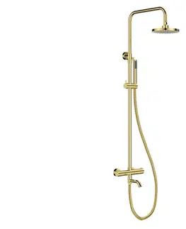 Kúpeľňa HOPA - Nástenný termostatický sprchový a vaňový set VEO zlatá BABPVNTIZL