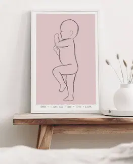 Obrazy do detskej izby Obraz na stenu s novorodencom v skutočnej veľkosti - 60x40cm