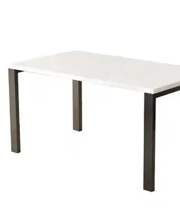 Jedálenské stoly Rozkladací stôl Garant 130/220x80cm  Biely lesk