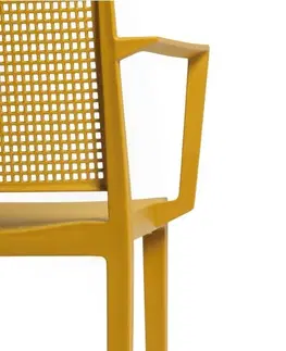 Záhradné kreslá a stoličky ArtRoja Záhradné kreslo GRID ARMCHAIR Farba: Žltá