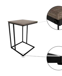 Konferenčné stolíky Príručný stolík, dub/čierna, KALA
