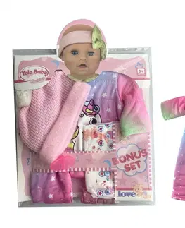 Hračky bábiky MAC TOYS - Čiapka s overálom pre bábiku 40 - 43 cm