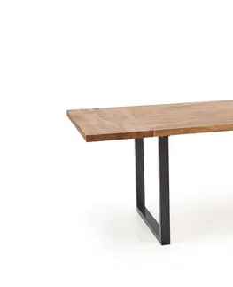 Jedálenské stoly HALMAR Radus 120 M jedálenský stôl dub prírodný / čierna