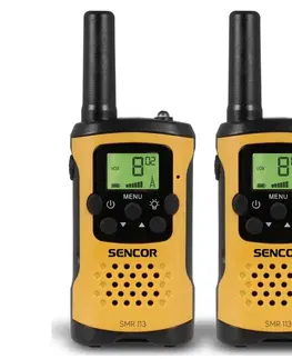 Predlžovacie káble Sencor Sencor - SADA 2x Vysielačka 3xAAA dosah 5 km žltá/čierna 