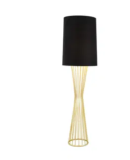 Stojacie lampy Avonni Stojacia lampa HLM-9073-1BSA v zlatej a čiernej
