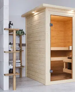 Sauny Interiérová fínska sauna 145 cm s kamny 3,6 kW Dekorhome